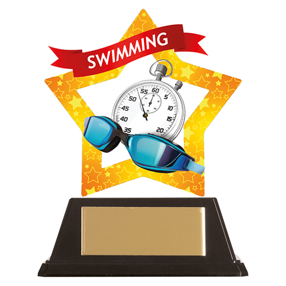 Mini-Star Swimming Acrylic Plaque 100mm
