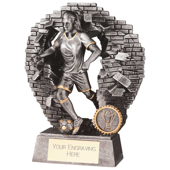 Picture of Blast Out Female Football Resin Award 190mm