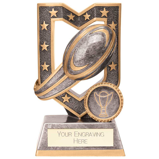 Picture of Apex Rugby Award Antique Silver 120mm