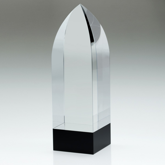 Picture of Clear/black Pointed Column (60mm Thick) - 6.5in
