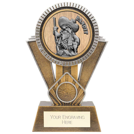 Picture of Apex Goof Balls Bandit Award Antique Gold & Silver 180mm