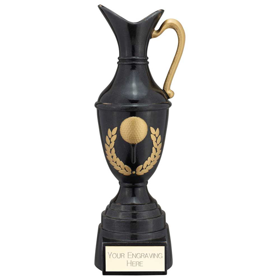 Picture of Claret Jug Golf Resin Award Antique Black & Gold 220mm