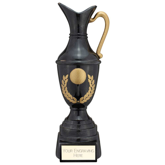 Picture of Claret Jug Golf Resin Award Antique Black & Gold 250mm