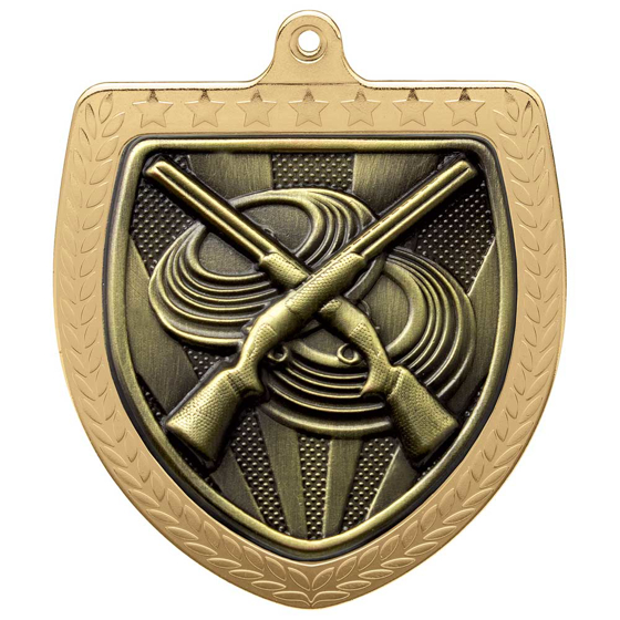 Picture of Cobra Clay Pigeon Shooting Shield Medal Gold 75mm