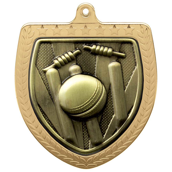 Picture of Cobra Cricket Shield Medal Gold 75mm