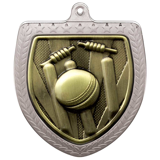 Picture of Cobra Cricket Shield Medal Silver 75mm