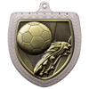 Picture of Cobra Football Boot & Ball Shield Medal Silver 75mm