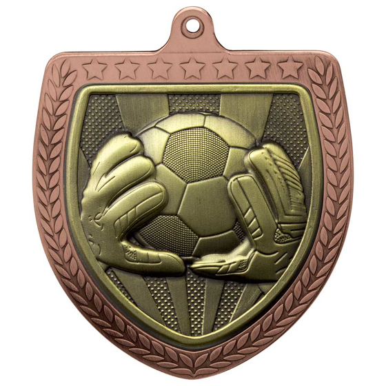 Picture of Cobra Football Goal Keeper Shield Medal Bronze 75mm