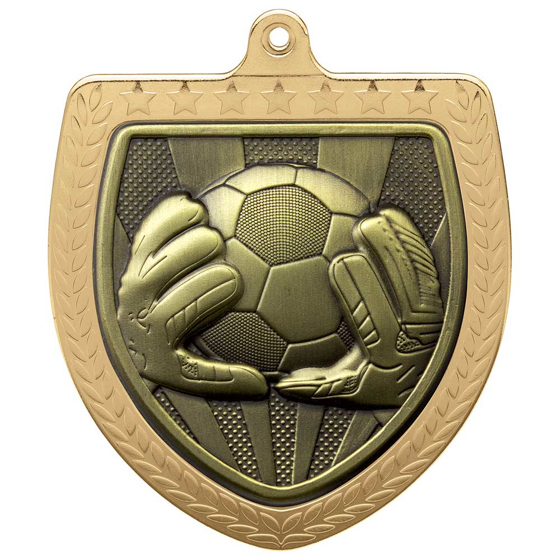 Picture of Cobra Football Goal Keeper Shield Medal Gold 75mm