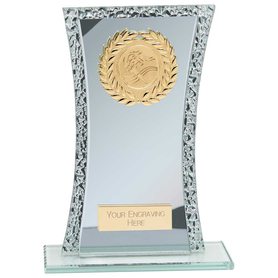 Picture of Eternal Multisport Glass Award Blue & Cracked Silver 165mm
