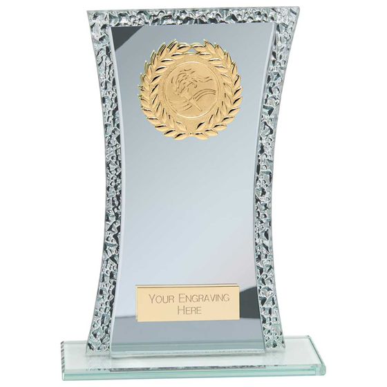 Picture of Eternal Multisport Glass Award Blue & Cracked Silver 185mm