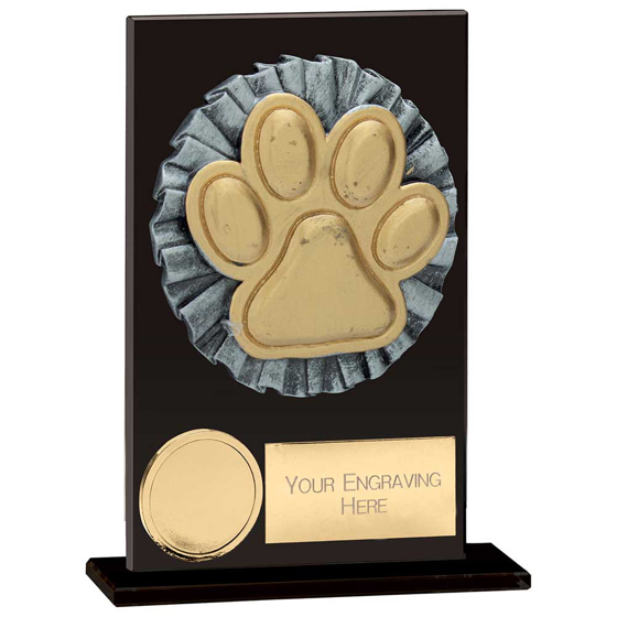 Picture of Euphoria Hero Dog Agility Glass Award Jet Black 125mm