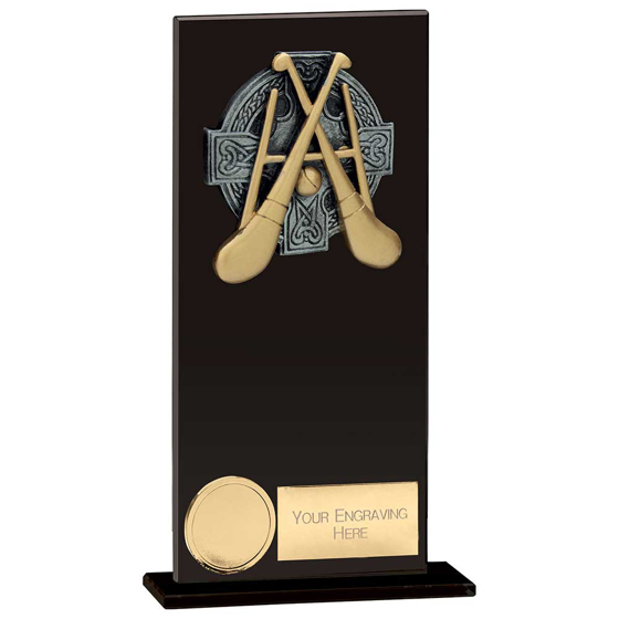 Picture of Euphoria Hero GAA Hurling Glass Award Jet Black 180mm