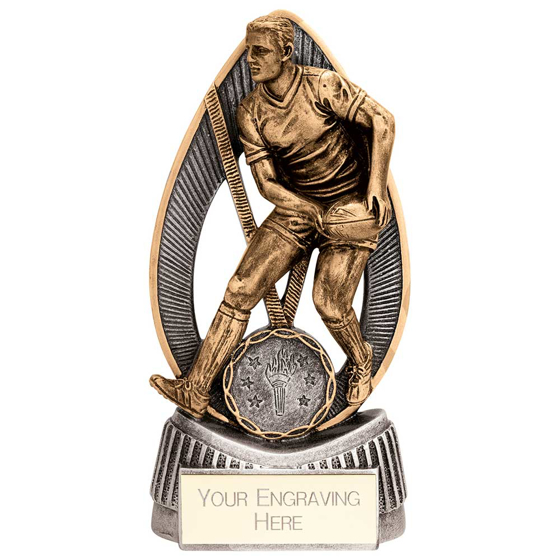 Picture of Havoc Rugby Male Award Antique Gold & Silver 150mm