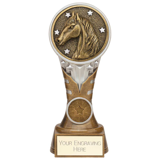 Picture of Ikon Tower Equestrian Award Antique Silver & Gold 175mm