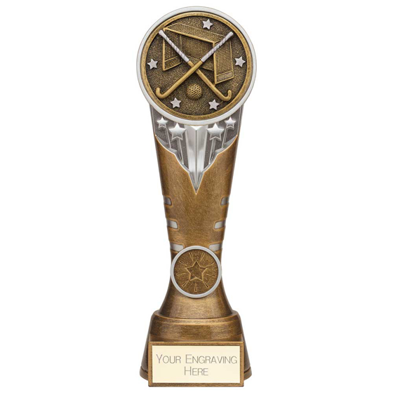 Picture of Ikon Tower Hockey Award Antique Silver & Gold 225mm