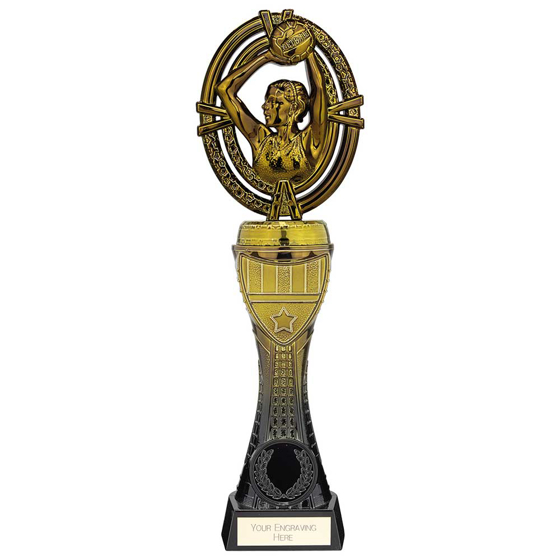 Picture of Maverick Heavyweight Netball Award Black & Gold 230mm