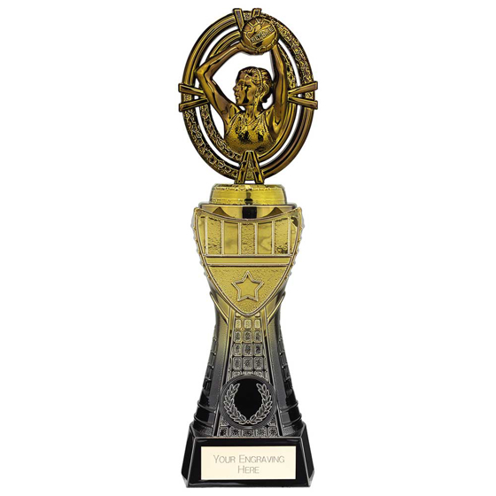 Picture of Maverick Heavyweight Netball Award Black & Gold 250mm