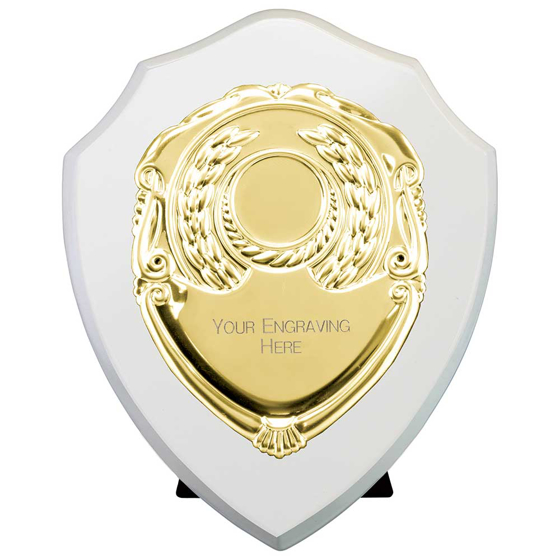 Picture of Reward Shield & Front Arctic White & Gold 150mm