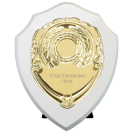 Picture of Reward Shield & Front Arctic White & Gold 175mm