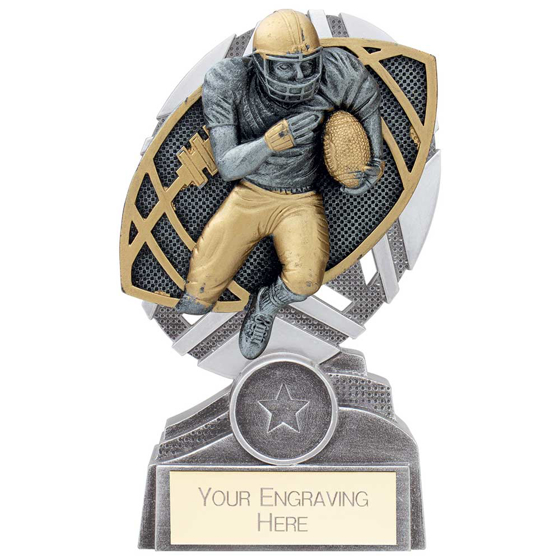 Picture of The Stars American Football Plaque Award Silver & Gold 150mm