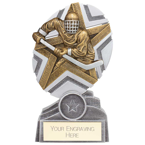 Picture of The Stars Ice Hockey Plaque Award Silver & Gold 150mm
