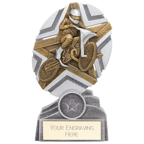 Picture of The Stars Motorcross Plaque Award Silver & Gold 150mm
