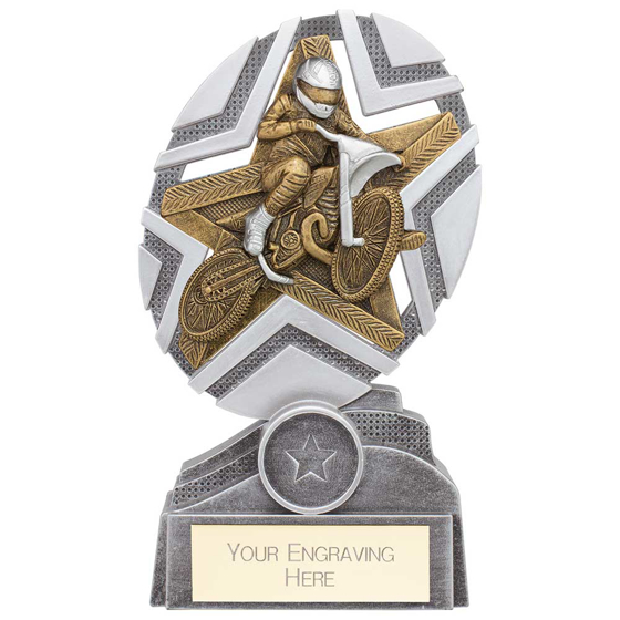 Picture of The Stars Motorcross Plaque Award Silver & Gold 170mm