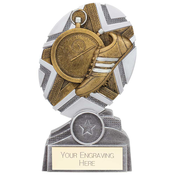 Picture of The Stars Running Plaque Award Silver & Gold 150mm