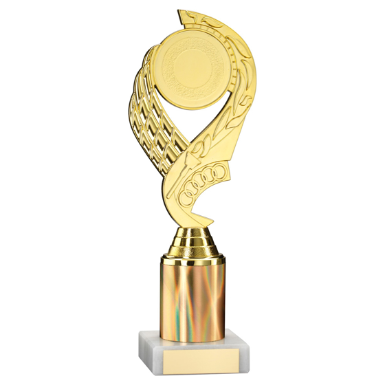 Picture of Gold  'olympic' Holder Assembled On Marble (2" Cen/3" Tube) - 10in