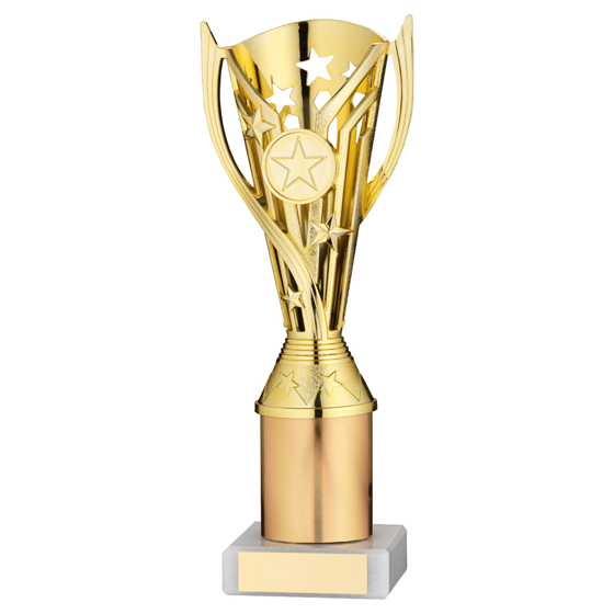Picture of Gold Plastic 'flash' Cup Assembled On Marble    (1in Cen) - 9in