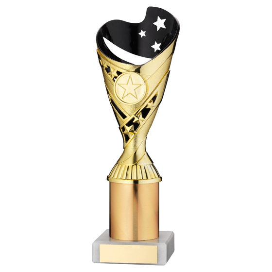 Picture of Gold/black Plastic 'sabre' Cup Assembled On Marble (1in Cen) - 10in
