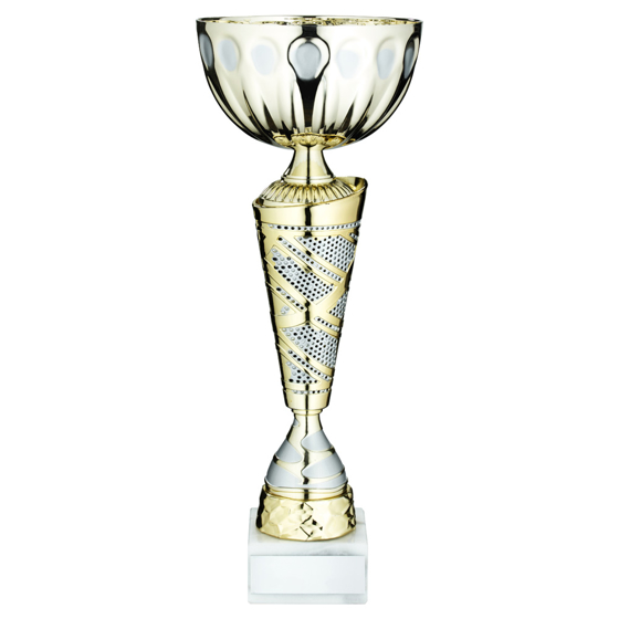 Picture of Gold/matt Silv Trophy Cup With Plate - 11in