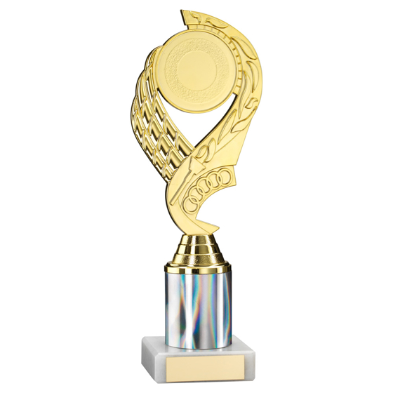 Picture of Gold/silver  'olympic' Holder Assembled On Marble (2" Cen/1" Tube) - 8in
