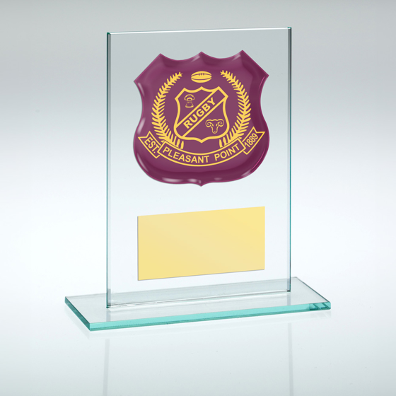 Picture of Jade Glass Plaque With Plate (requires Sp-shield Or Shirt-b) - 7.25in