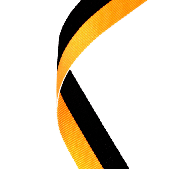 Picture of MEDAL RIBBON BLACK/GOLD - 30 x 0.875in