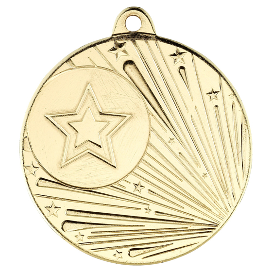 Picture of SHOOTING STAR MEDAL (1in CENTRE) GOLD - 2in