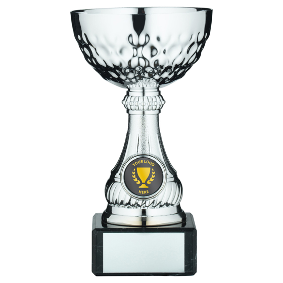 Picture of SILV MINI ASSEMBLED TROPHY CUP WITH PLATE (1in CENTRE) - 7.25in