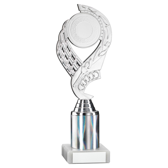 Picture of Silver  'olympic' Holder Assembled On Marble (2" Cen/1" Tube) - 8in