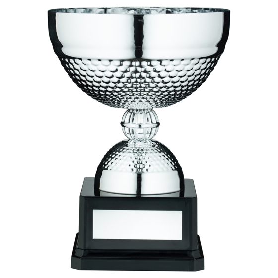 Picture of Silver Dimple Bowl Trophy With Plate - 8.75in