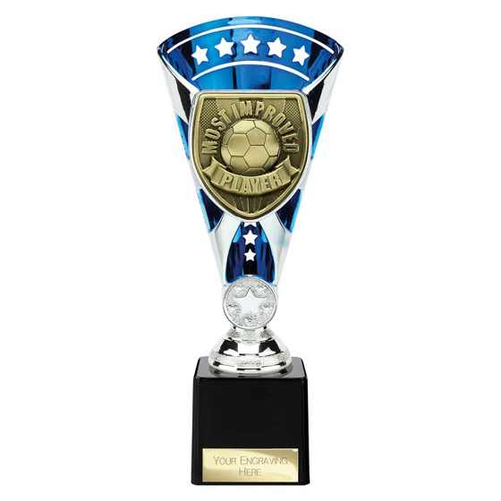 Picture of Cobra Star Cup Most Improved Player Silver & Blue 230mm