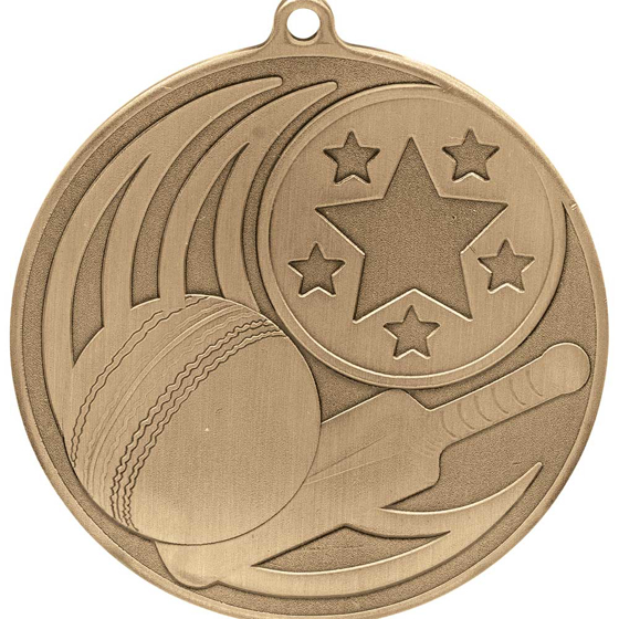 Picture of Iconic Cricket Medal Antique Gold 55mm