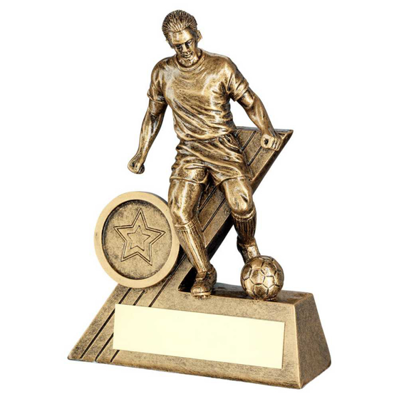 Picture of Brz/gold Male Football Mini Figure With Plate (1in Centre) - 5.5in