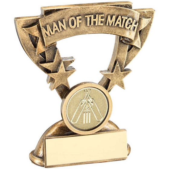 Picture of Brz/gold Man Of The Match Mini Cup With Cricket Insert And Plate - 3.75in