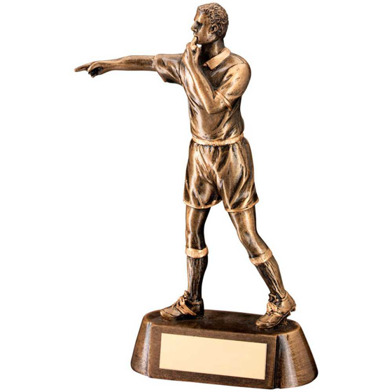 Picture of Brz/gold Resin Referee Figure With Plate - 6.75in