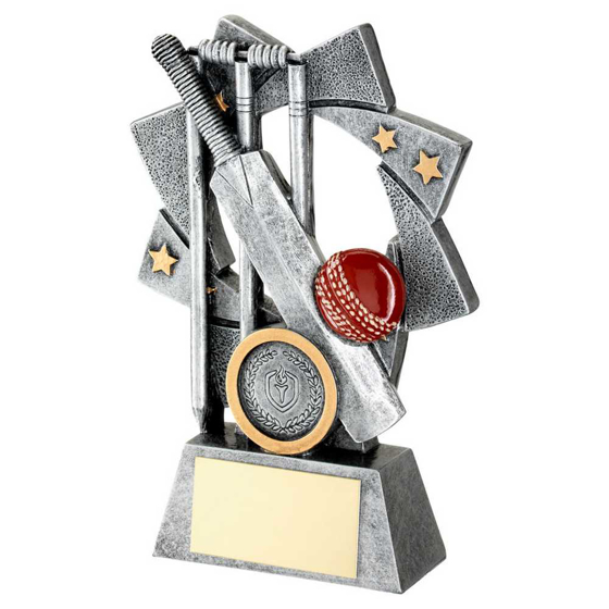 Picture of Pew/gold/red Cricket Star Spiral With Plate (1in Centre) - 4.25in