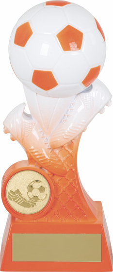 Picture of Nova Evolution Football Trophy Orange and White 7" (175mm)